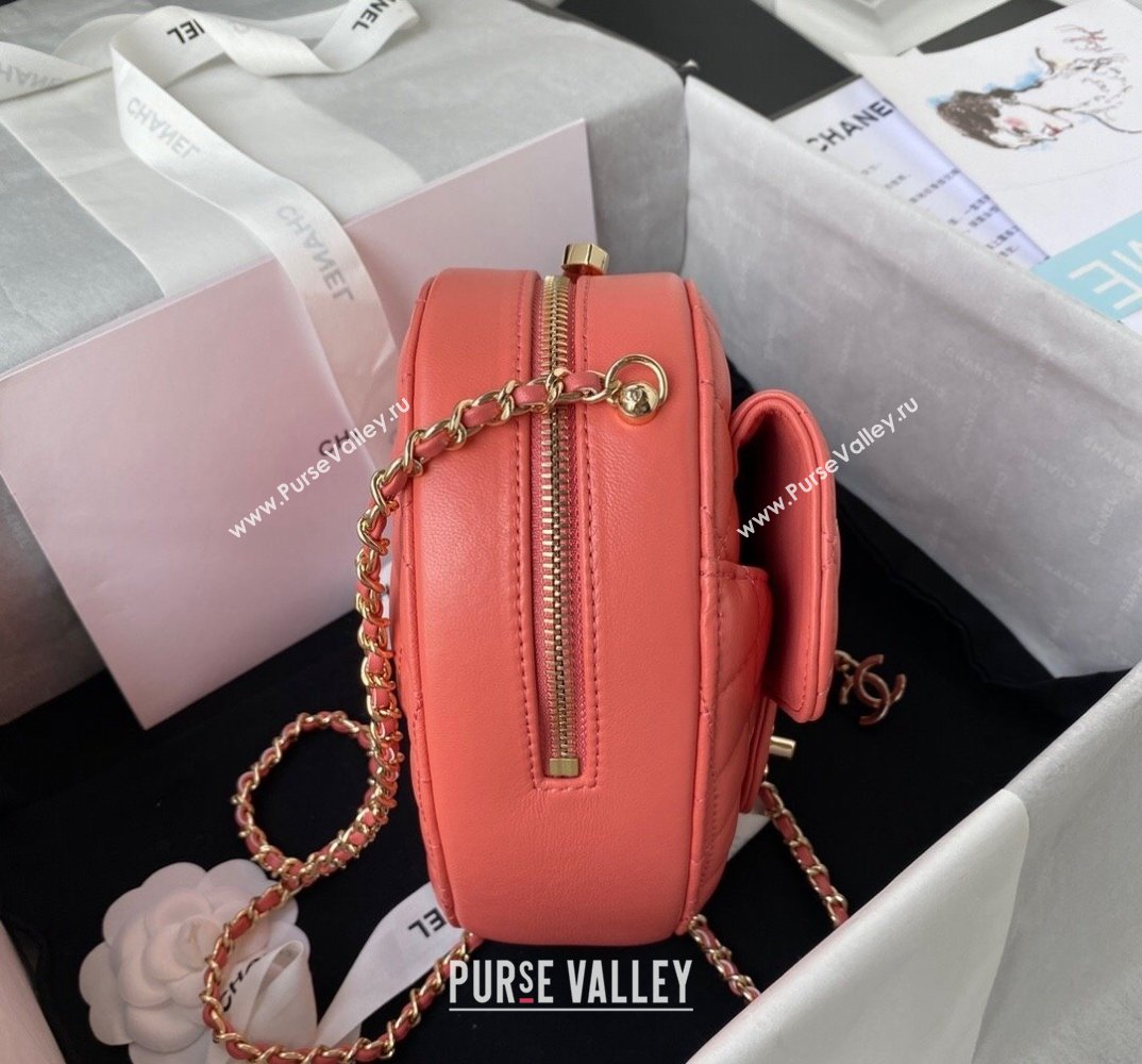 Chanel Love Leather Heart-Shaped Small Bag AS2928 Dark Pink 2021 (SSZ-21112659)