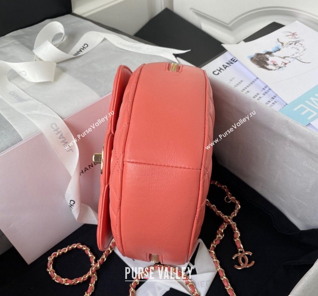 Chanel Love Leather Heart-Shaped Small Bag AS2928 Dark Pink 2021 (SSZ-21112659)