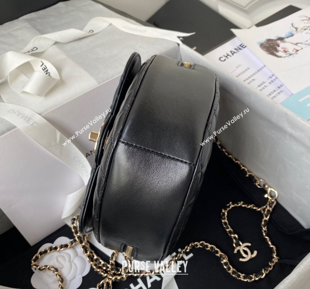 Chanel Love Leather Heart-Shaped Small Bag AS2928 Black 2021 (SSZ-21112661)