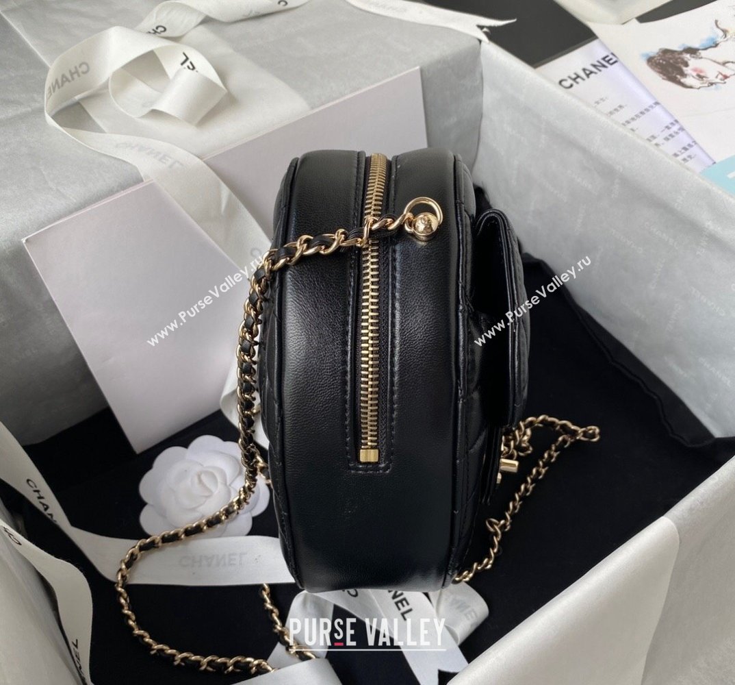 Chanel Love Leather Heart-Shaped Small Bag AS2928 Black 2021 (SSZ-21112661)