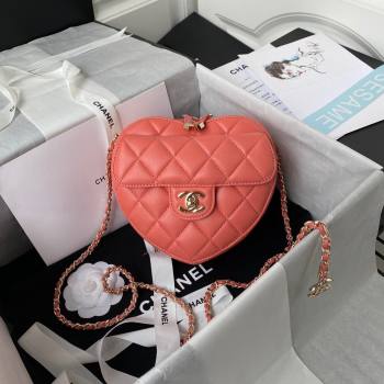 Chanel Love Leather Heart-Shaped Mini Bag AS2927 Dark Pink 2021 (SSZ-21112654)
