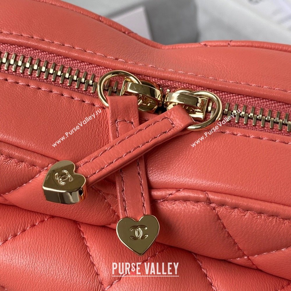 Chanel Love Leather Heart-Shaped Mini Bag AS2927 Dark Pink 2021 (SSZ-21112654)