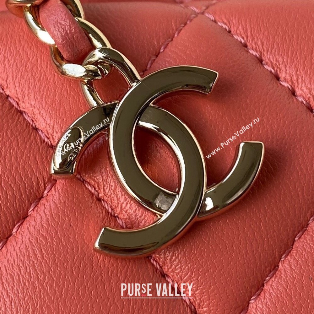 Chanel Love Leather Heart-Shaped Mini Bag AS2927 Dark Pink 2021 (SSZ-21112654)