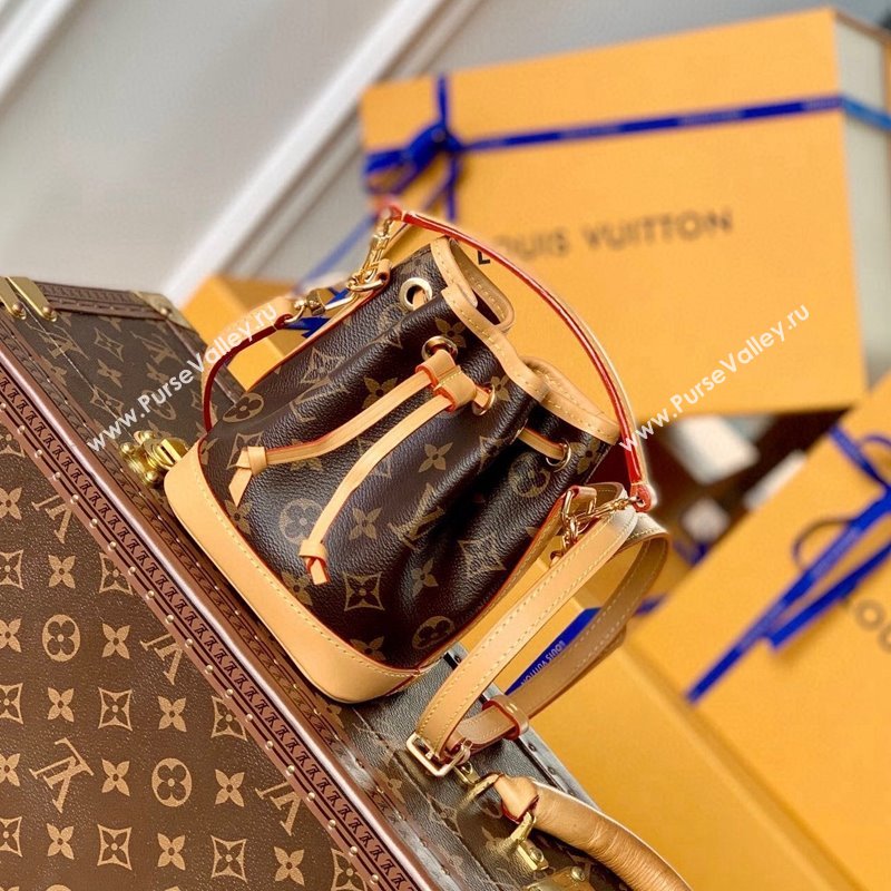 Louis Vuitton Nano Noe Bucket Bag M81266 Monogram Canvas/Nude 2025 (KI-250211035)