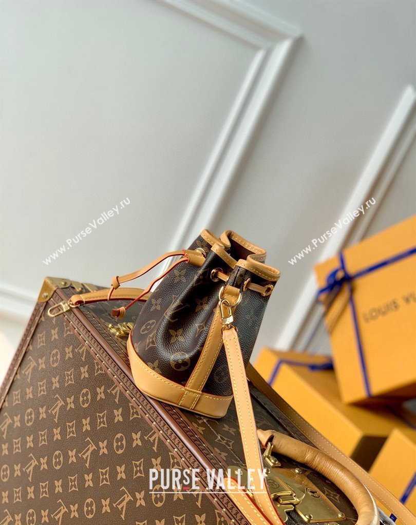 Louis Vuitton Nano Noe Bucket Bag M81266 Monogram Canvas/Nude 2025 (KI-250211035)