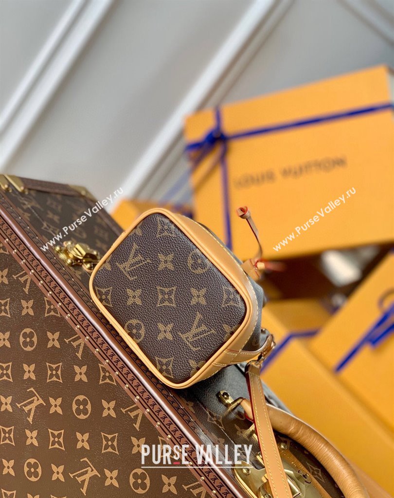 Louis Vuitton Nano Noe Bucket Bag M81266 Monogram Canvas/Nude 2025 (KI-250211035)