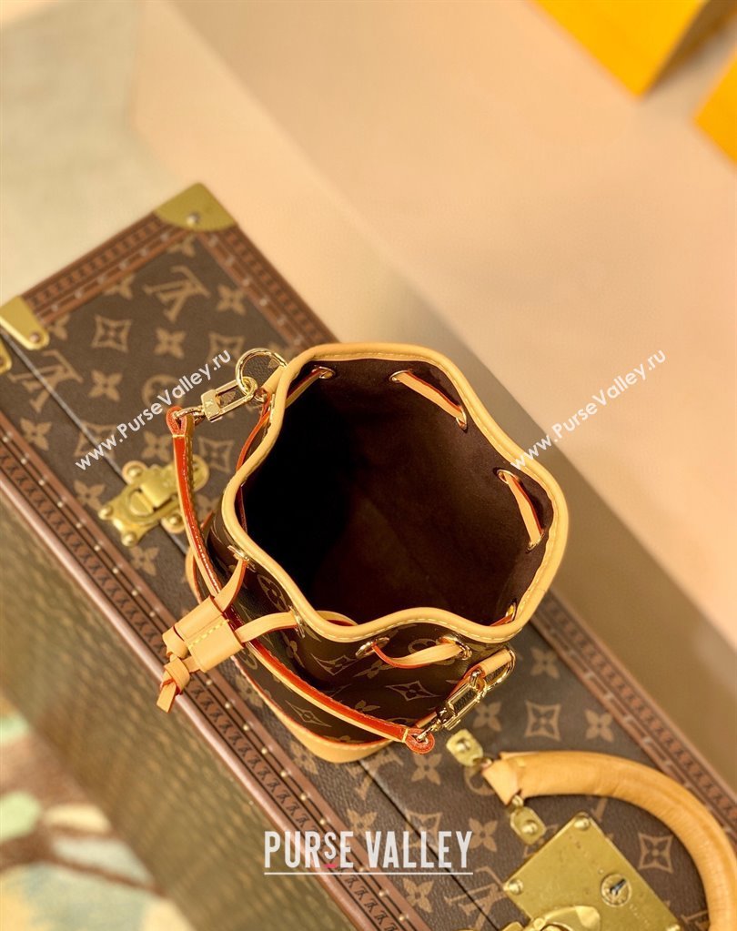 Louis Vuitton Nano Noe Bucket Bag M81266 Monogram Canvas/Nude 2025 (KI-250211035)