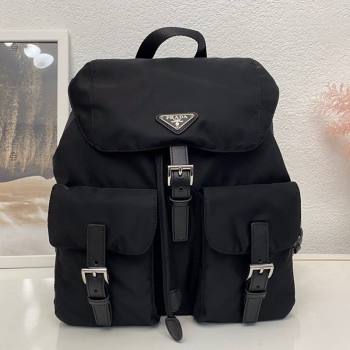 Prada Nylon Backpack Bag Black/Silver 2025 BZ2811 (nana-251121100)