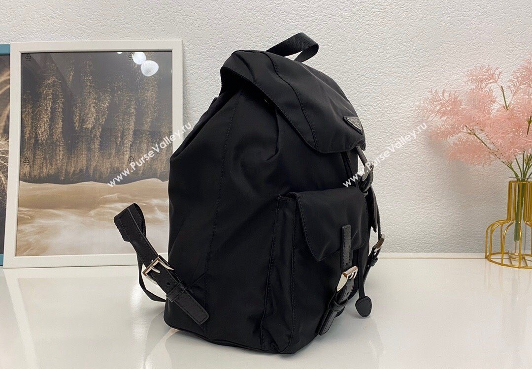 Prada Nylon Backpack Bag Black/Silver 2025 BZ2811 (nana-251121100)
