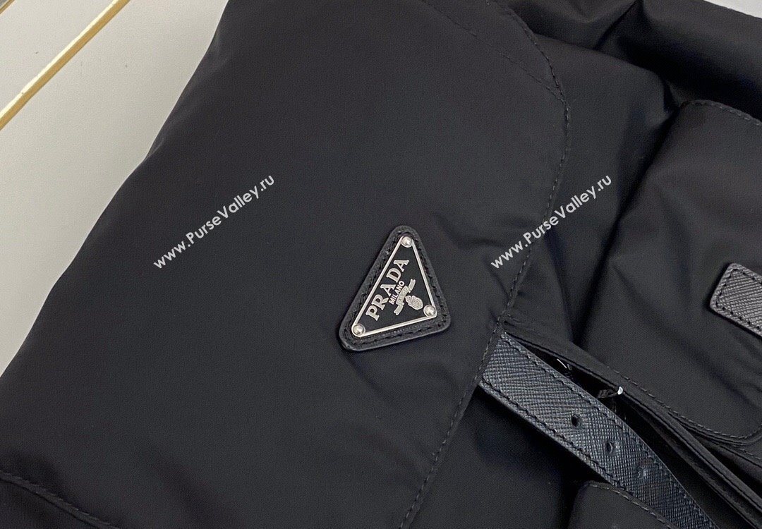 Prada Nylon Backpack Bag Black/Silver 2025 BZ2811 (nana-251121100)