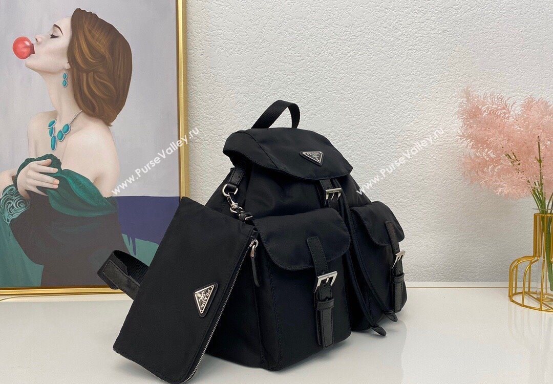 Prada Medium Nylon Backpack 1BZ811 Black 2025 (nana-251121099)