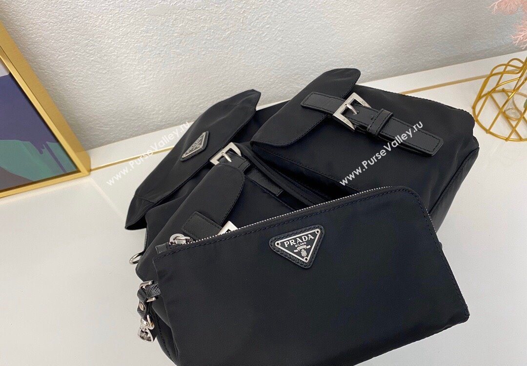 Prada Medium Nylon Backpack 1BZ811 Black 2025 (nana-251121099)