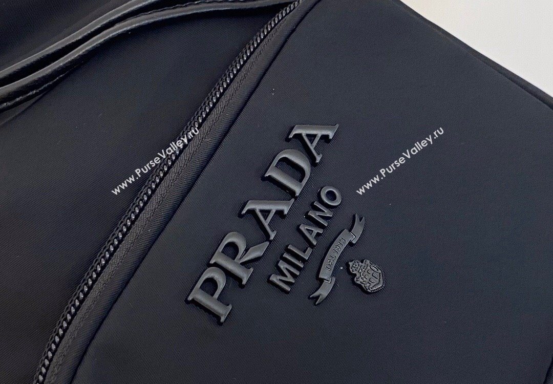 Prada Duet Nylon Bucket Bag Black 2025 1BH038 (nana-251121098)