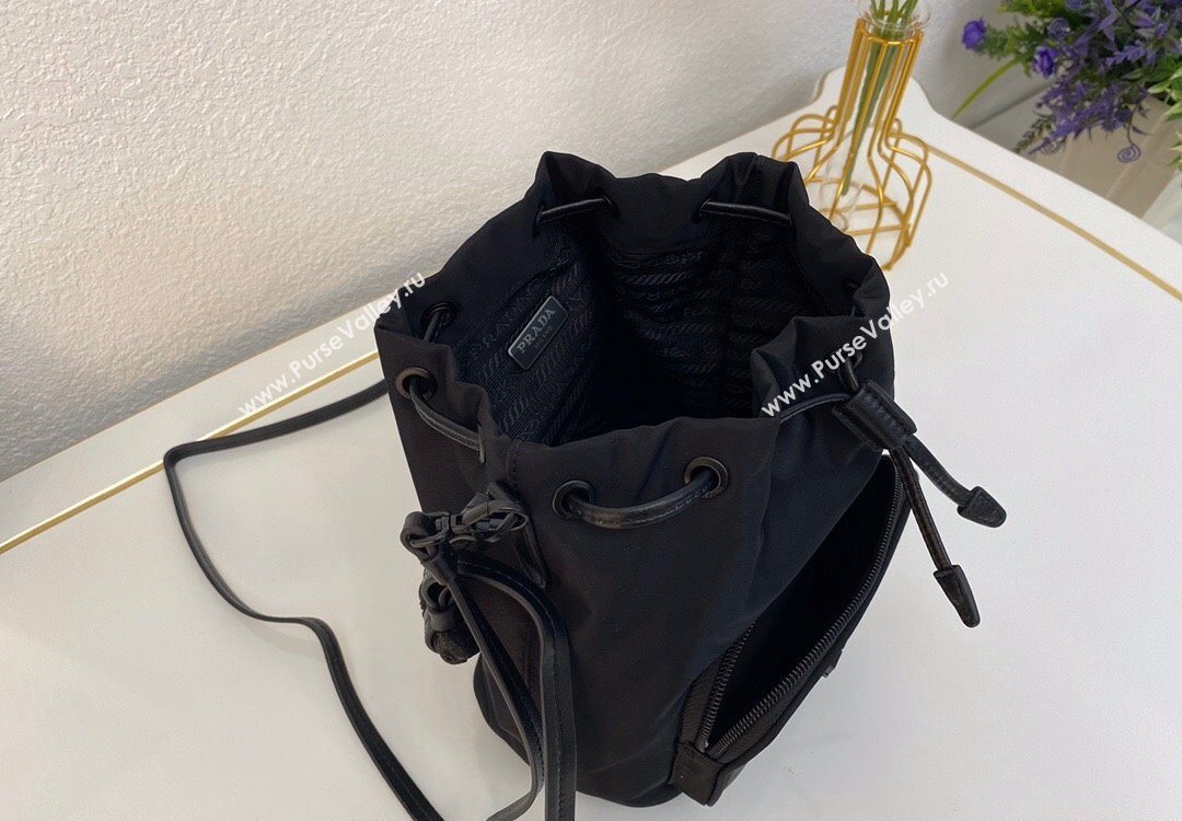 Prada Duet Nylon Bucket Bag Black 2025 1BH038 (nana-251121098)
