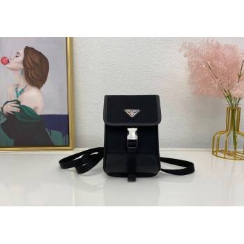 Prada Re-Nylon and Saffiano Leather Smartphone Case 2ZH109 Black 2025 (nana-251121093)