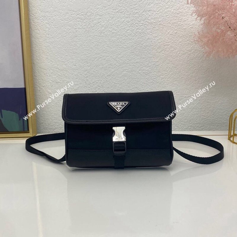 Prada Re-Nylon and Saffiano Leather Smartphone Case 2ZH108 Black 2025 (nana-251121092)