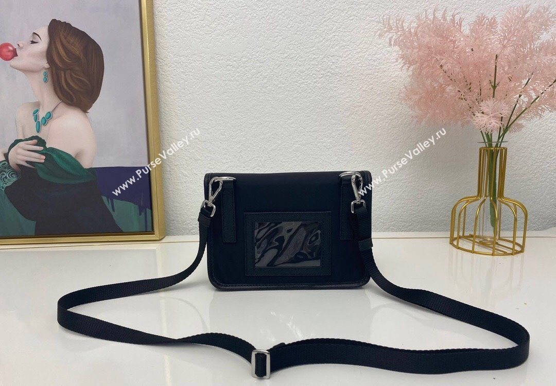 Prada Re-Nylon and Saffiano Leather Smartphone Case 2ZH108 Black 2025 (nana-251121092)