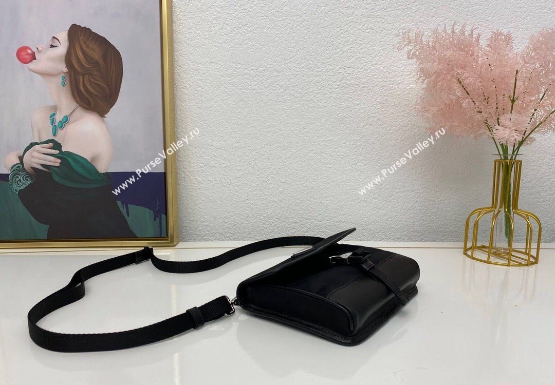 Prada Re-Nylon and Saffiano Leather Smartphone Case 2ZH108 Black 2025 (nana-251121092)