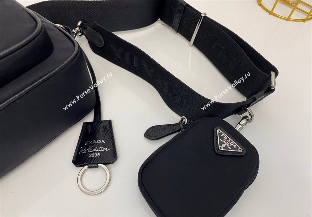 Prada Nylon Camera Bag Black 1BH153 2025 (nana-251121091)