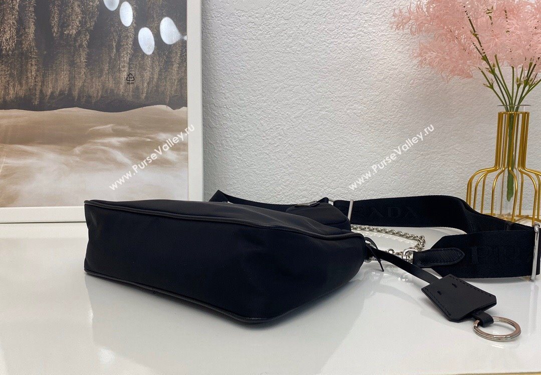 Prada Re-Edition 2005 Nylon Shoulder Bag 1BH204 Black 2025 (nana-251121088)