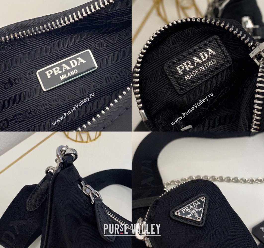 Prada Re-Edition 2005 Nylon Shoulder Bag 1BH204 Black 2025 (nana-251121088)