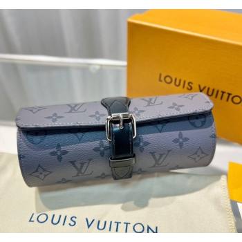 Louis Vuitton 3 Watch Case in Silver Grey Monogram Canvas M47530 2025 (HY-250312022)
