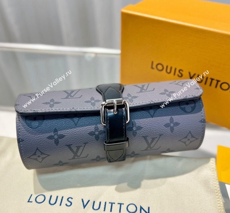 Louis Vuitton 3 Watch Case in Silver Grey Monogram Canvas M47530 2025 (HY-250312022)
