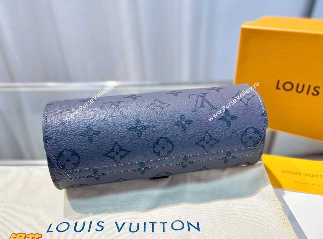 Louis Vuitton 3 Watch Case in Silver Grey Monogram Canvas M47530 2025 (HY-250312022)
