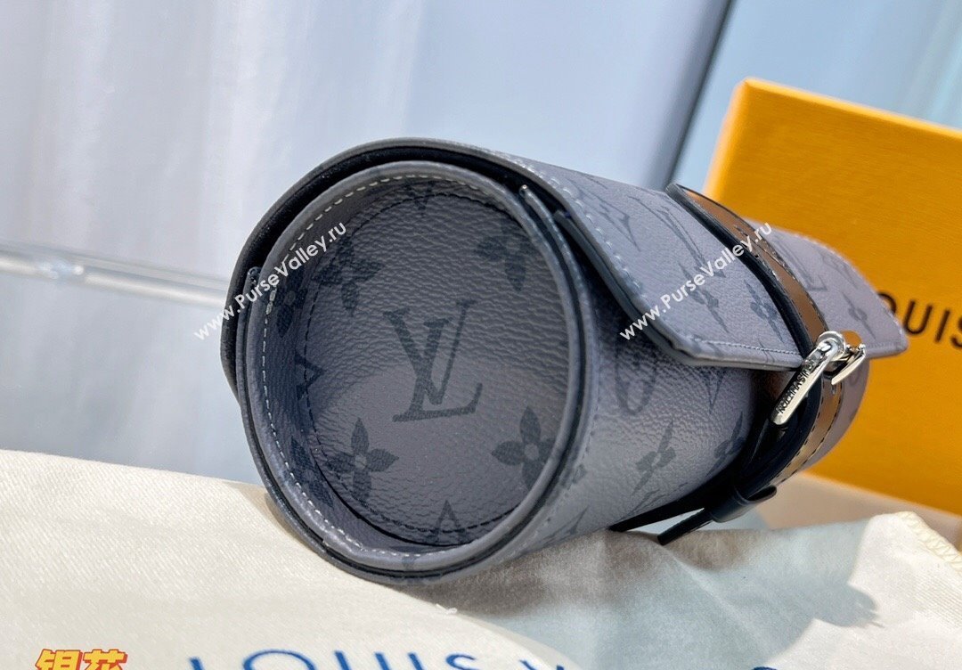 Louis Vuitton 3 Watch Case in Silver Grey Monogram Canvas M47530 2025 (HY-250312022)