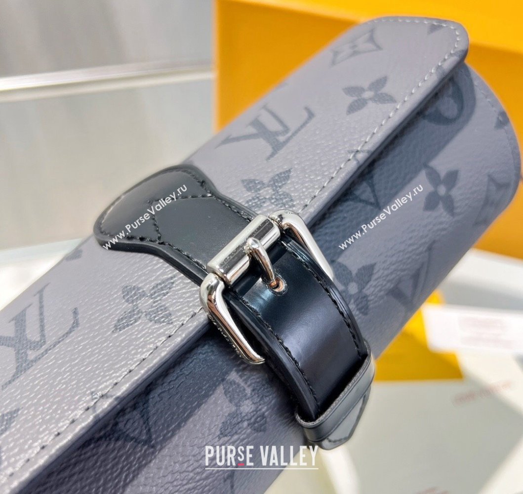 Louis Vuitton 3 Watch Case in Silver Grey Monogram Canvas M47530 2025 (HY-250312022)