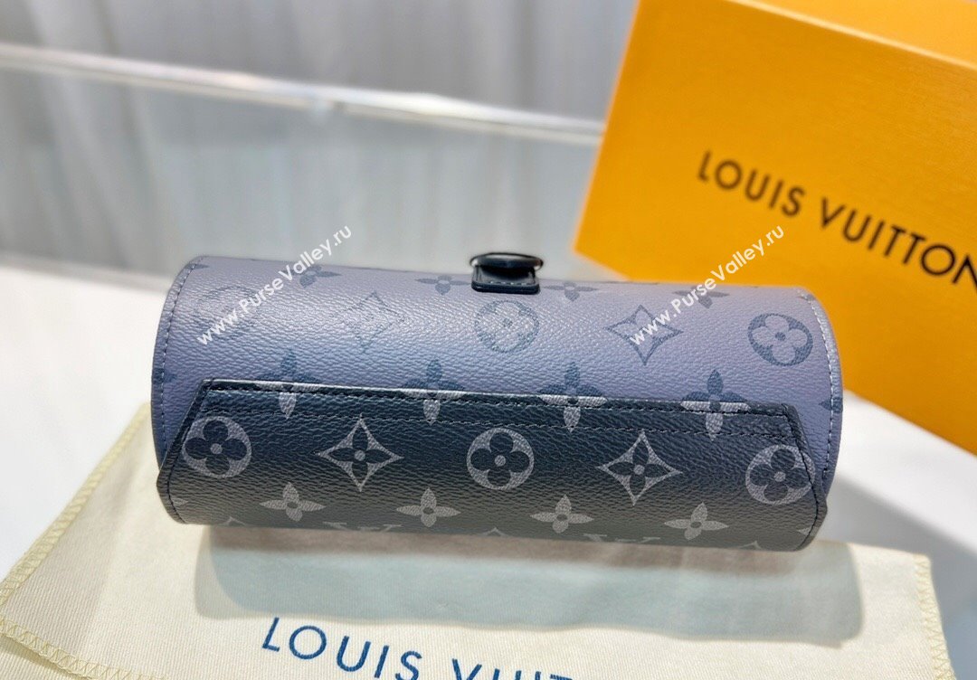 Louis Vuitton 3 Watch Case in Grey and Black Monogram Canvas M47530 2025 (HY-250312021)
