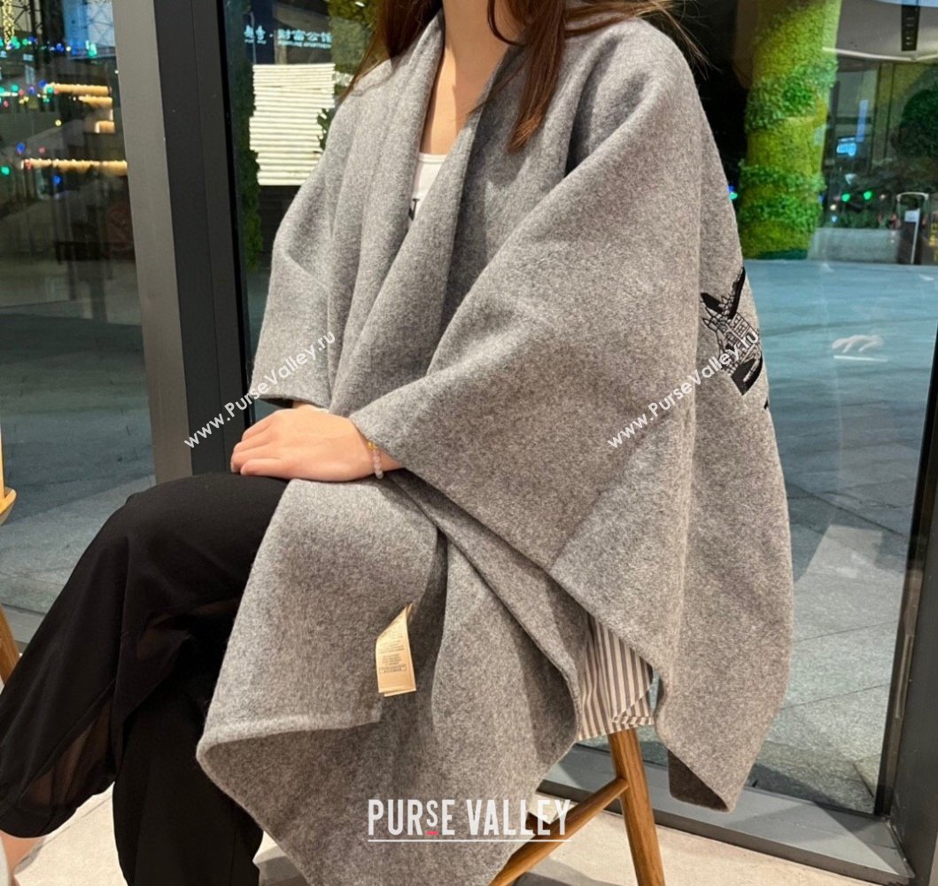 Burberry Cashmere Cape Grey 2023 BR09053 (XMN-230905018)