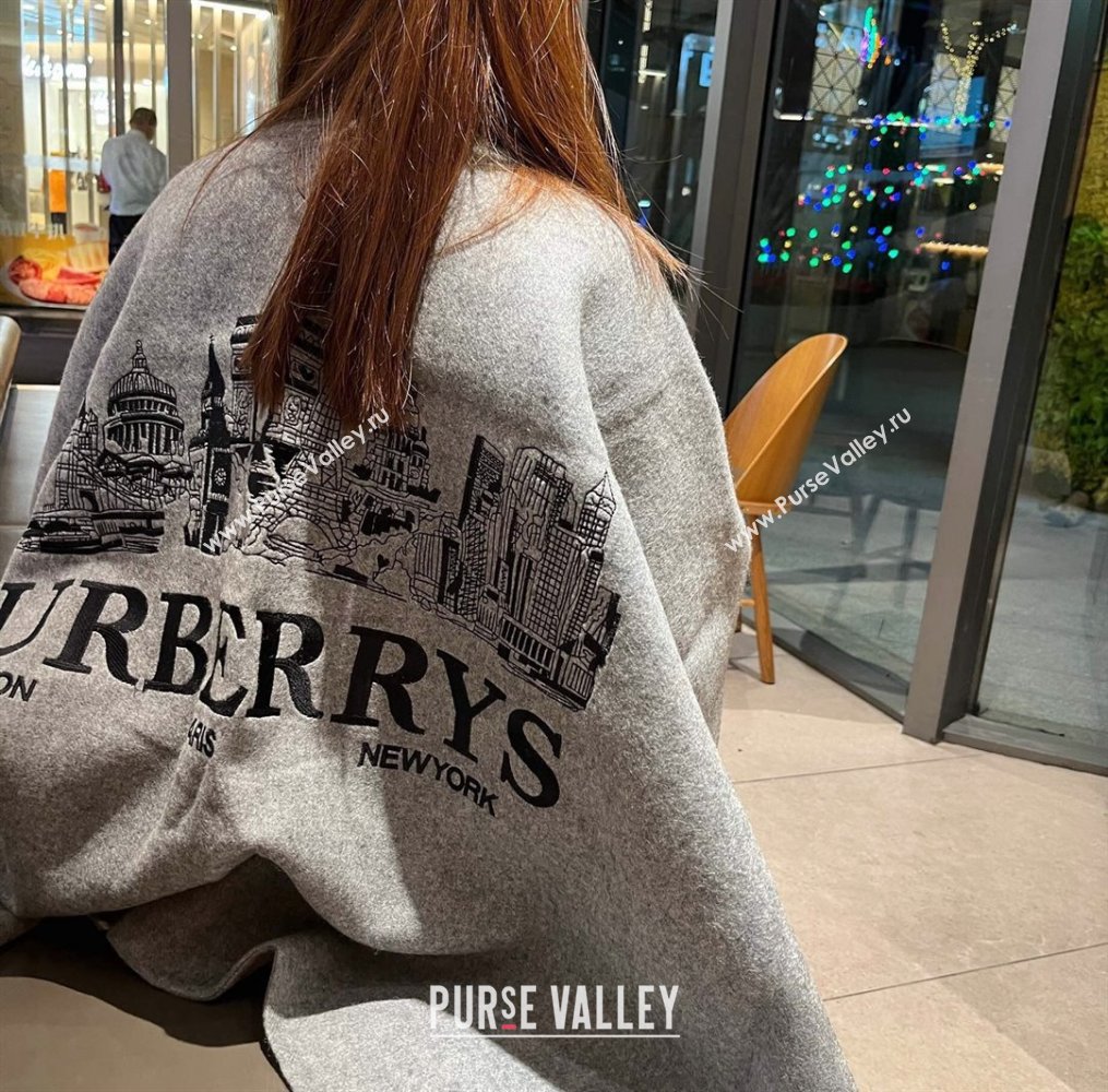 Burberry Cashmere Cape Grey 2023 BR09053 (XMN-230905018)