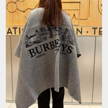 Burberry Cashmere Cape Grey 2023 BR09053 (XMN-230905018)