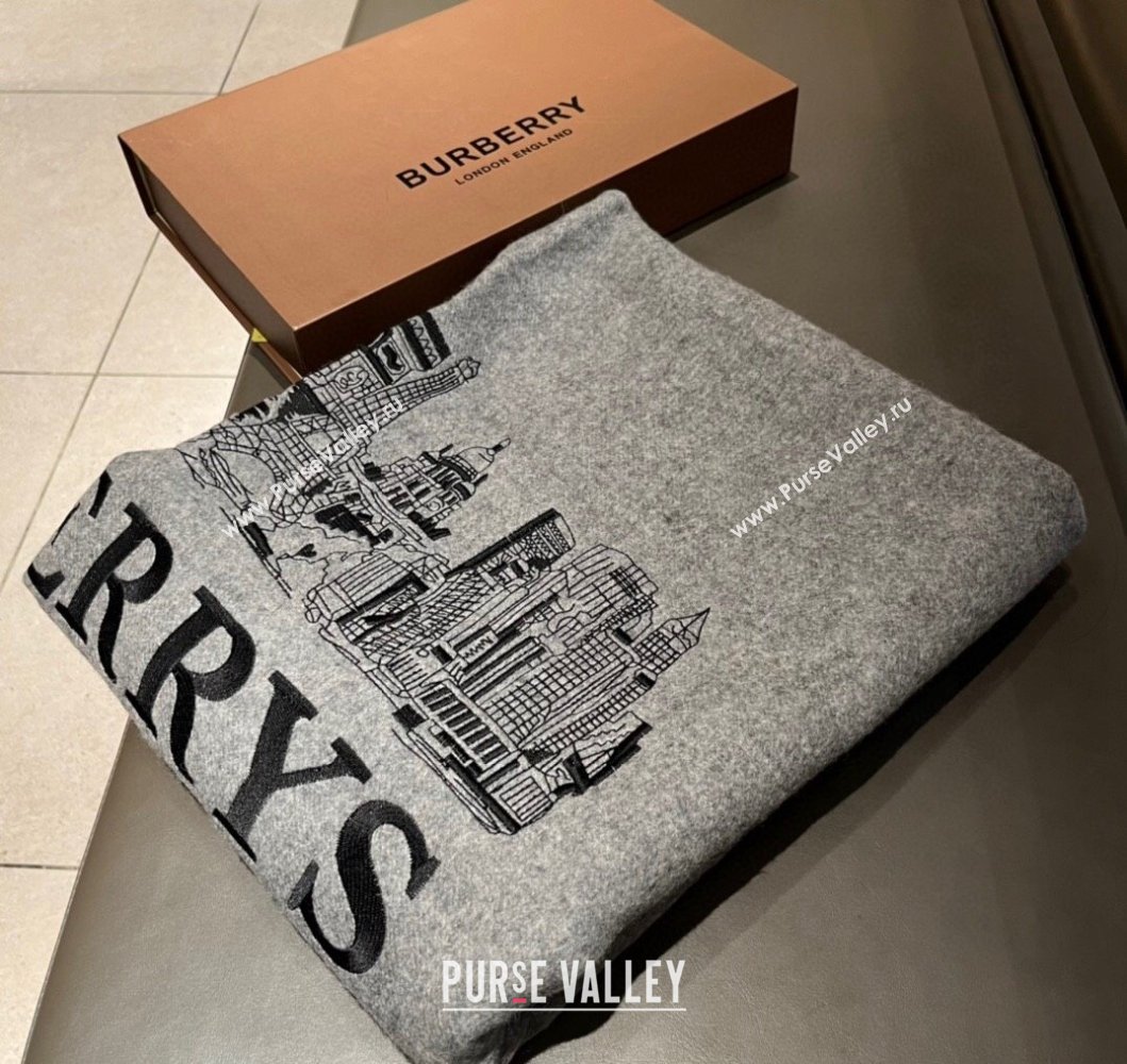 Burberry Cashmere Cape Grey 2023 BR09053 (XMN-230905018)