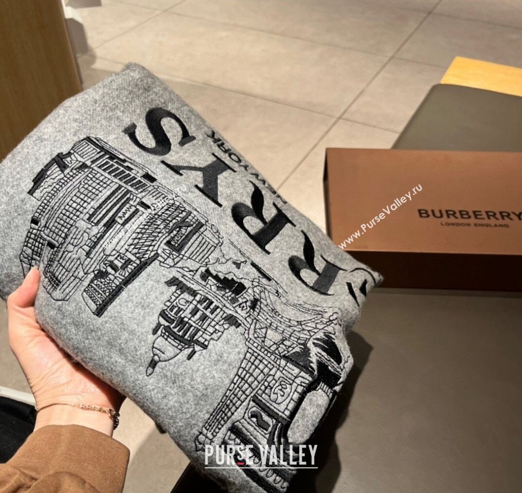 Burberry Cashmere Cape Grey 2023 BR09053 (XMN-230905018)