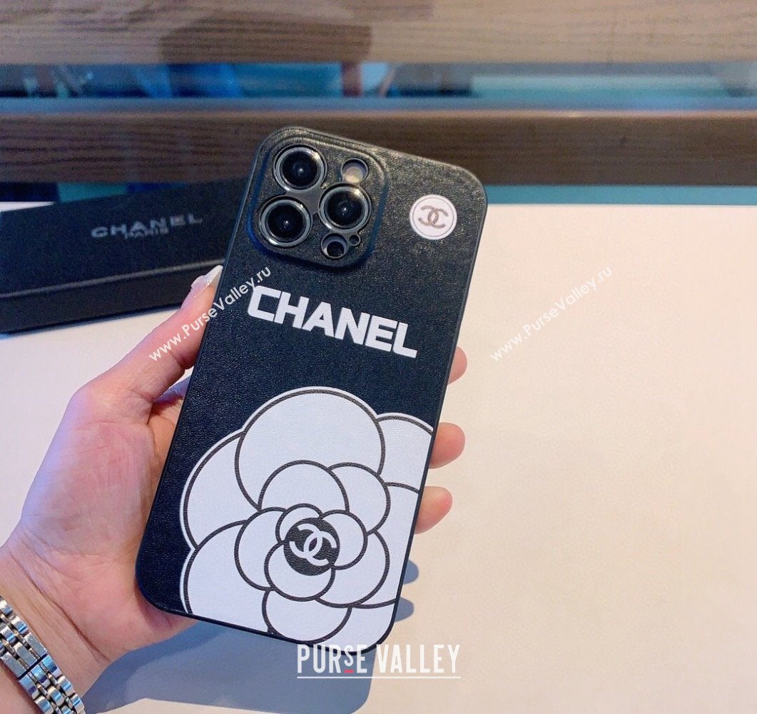 Chanel Camellia iPhone Holder Black 2023 CH090601 (A-230906030)