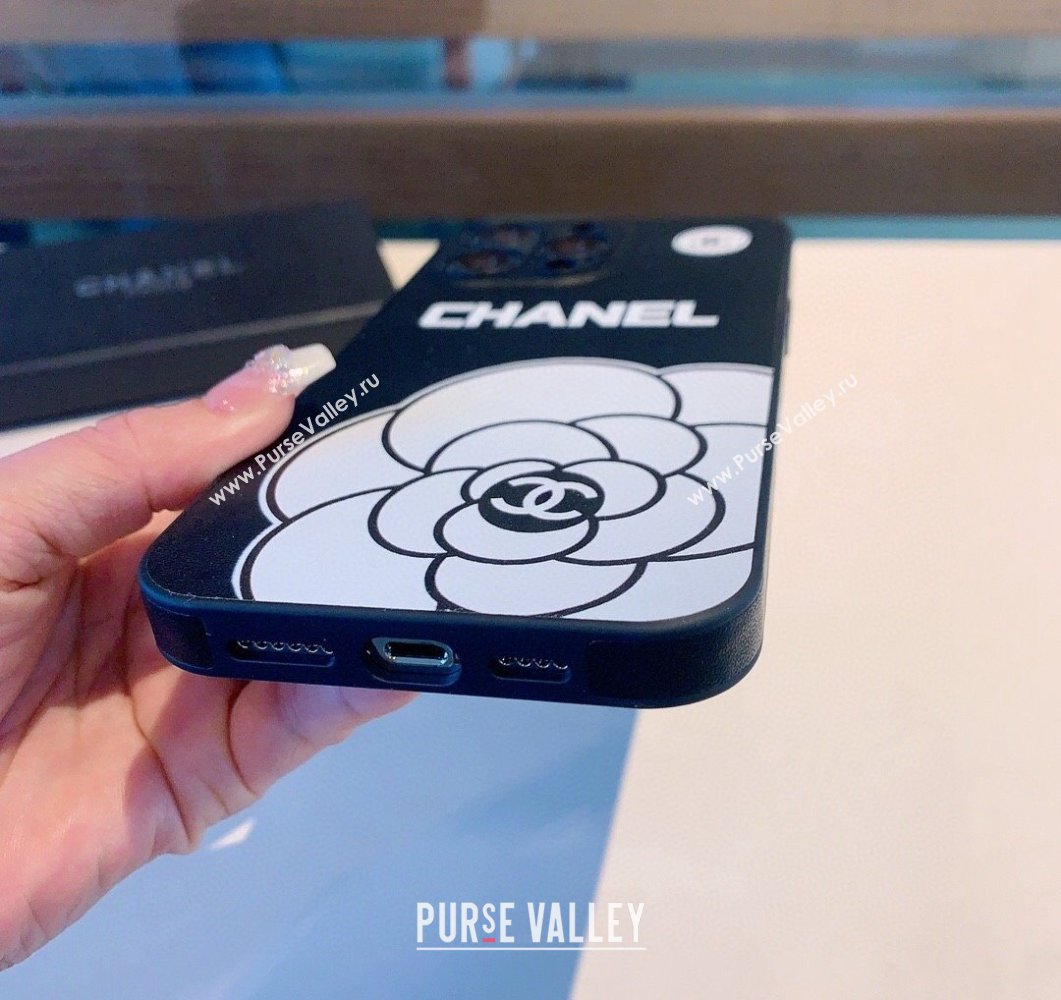 Chanel Camellia iPhone Holder Black 2023 CH090601 (A-230906030)