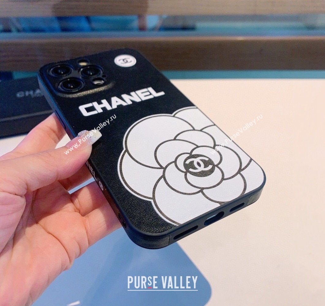 Chanel Camellia iPhone Holder Black 2023 CH090601 (A-230906030)