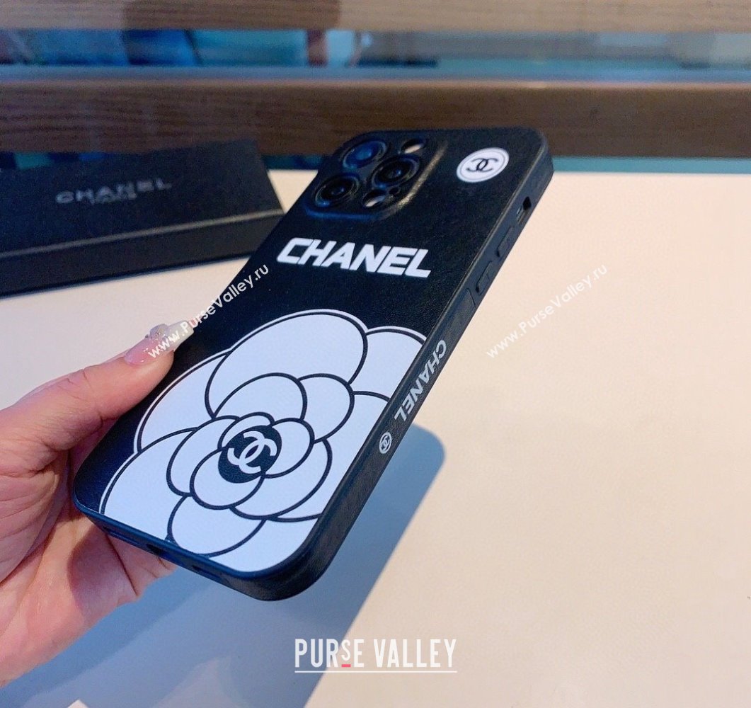 Chanel Camellia iPhone Holder Black 2023 CH090601 (A-230906030)