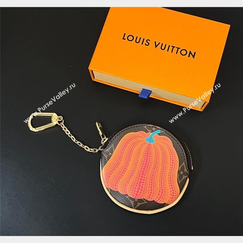 Louis Vuitton LV x YK Round Coin Purse Wallet Orange 2023 LV09061 (HY-230906023)