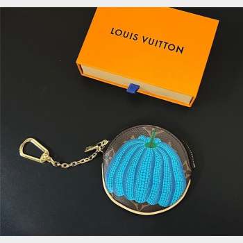 Louis Vuitton LV x YK Round Coin Purse Wallet Blue 2023 LV09061 (HY-230906024)