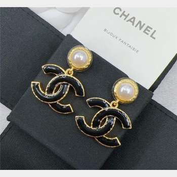 Chanel CC Short Earrings Black 2023 1018 (YF-231018185)