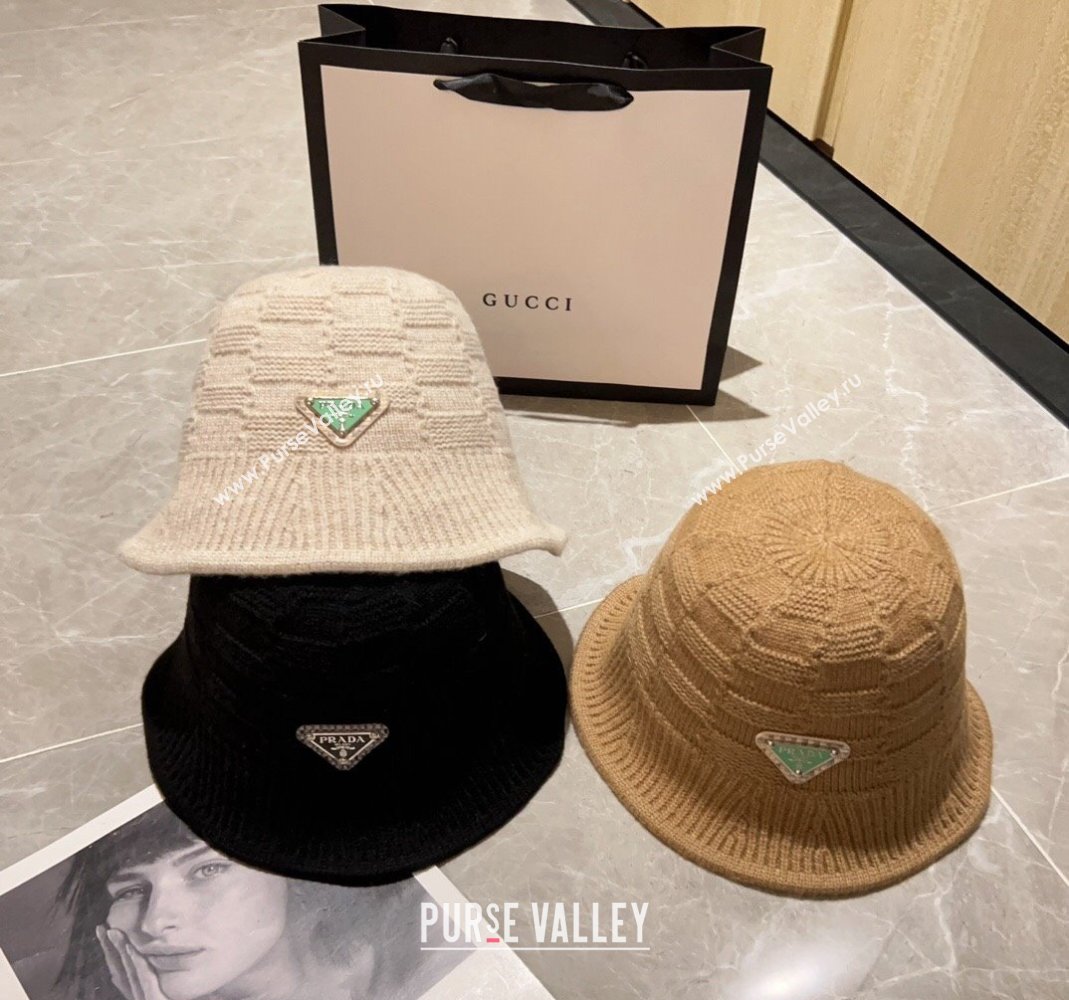 Prada Knit Bucket Hat 2023 1108 (A-231108046)