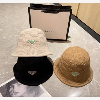 Prada Knit Bucket Hat 2023 1108 (A-231108046)