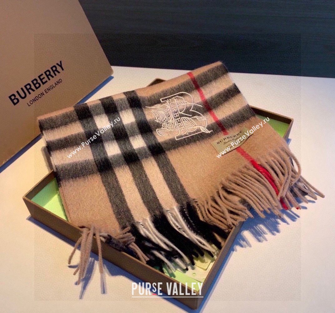 Burberry Check Long Scarf 32x180cm Brown 2023 1108 (XMN-231108047)