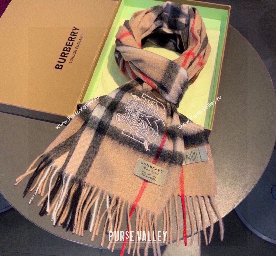 Burberry Check Long Scarf 32x180cm Brown 2023 1108 (XMN-231108047)