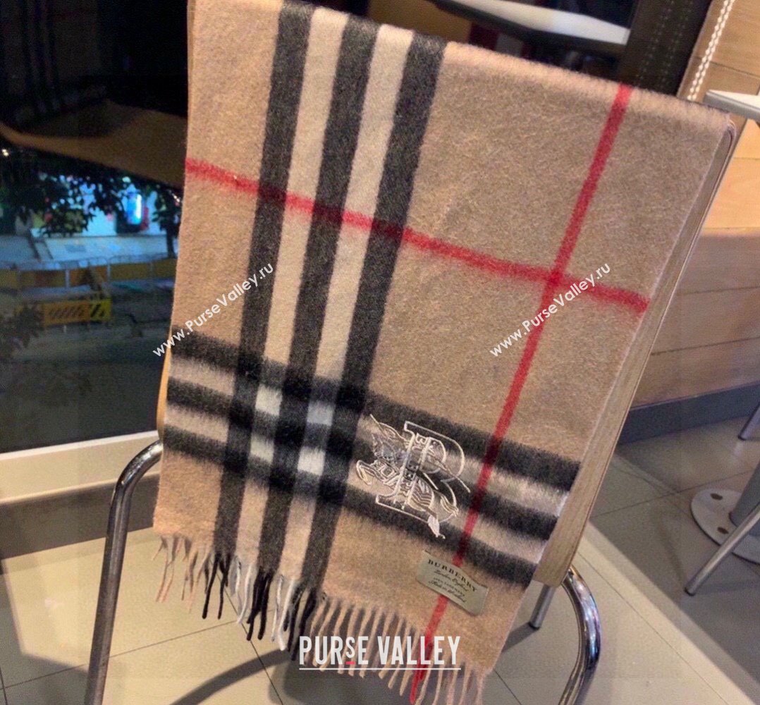 Burberry Check Long Scarf 32x180cm Brown 2023 1108 (XMN-231108047)