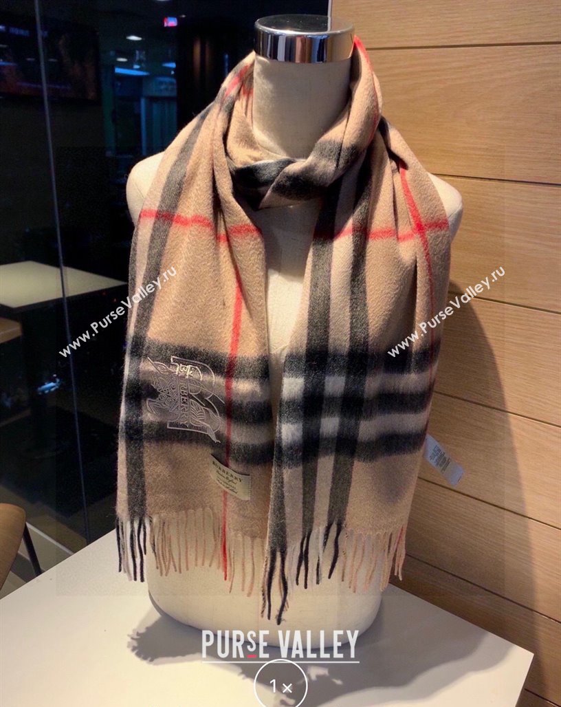 Burberry Check Long Scarf 32x180cm Brown 2023 1108 (XMN-231108047)