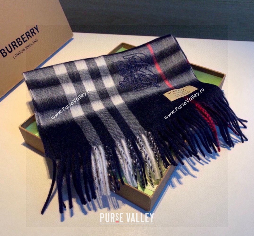 Burberry Check Long Scarf 32x180cm Blue 2023 1108 (XMN-231108048)